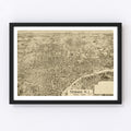 Vintage Map of Newark, New Jersey 1895