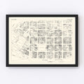 Vintage Map of St. Paul, MN Business Section 1929