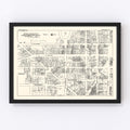 Vintage Map of Syracuse, NY Business Section 1929
