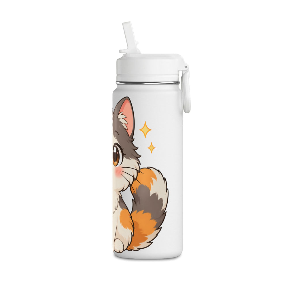Cute Calico Cat Water Bottle, 20oz
