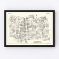 Vintage Map of Trenton, NJ Business Section 1929