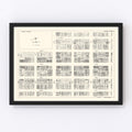 Vintage Map of Topeka, KS Business Section 1929