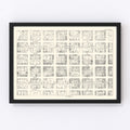 Vintage Map of Tulsa, OK Business Section 1928