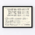 Vintage Map of Wilmington, DE Business Section 1929