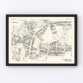 Vintage Map of Yonkers, NY Business Section 1929