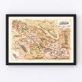 Vintage Map of Ghoso Region, 1909
