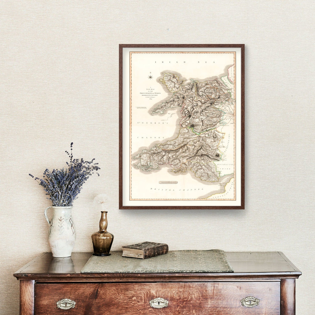Vintage Map of Wales 1809