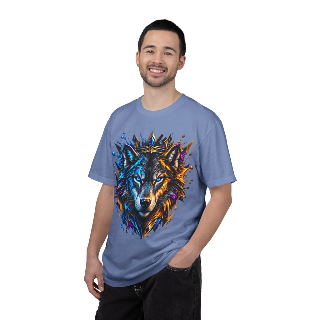 Wolf Head Graphic T-Shirt — Colorful Splash Art Tee