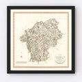 Vintage Map of Westmoreland County England, 1801