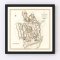 Vintage Map of Monmouthshire County England, 1809