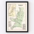 Vintage Map of Hadley, Massachusetts 1873