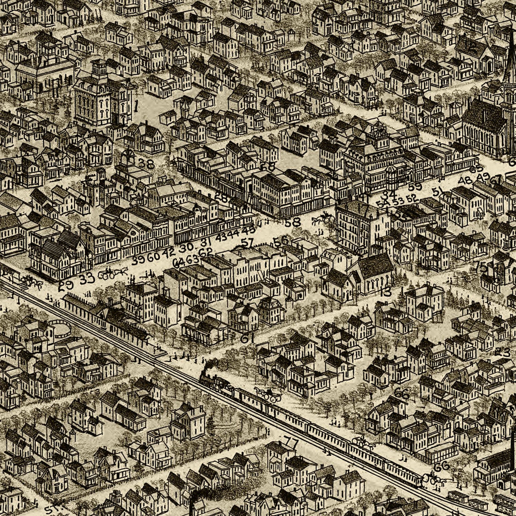 Vintage Map of Vineland, New Jersey 1885