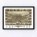 Vintage Map of Vineland, New Jersey 1885