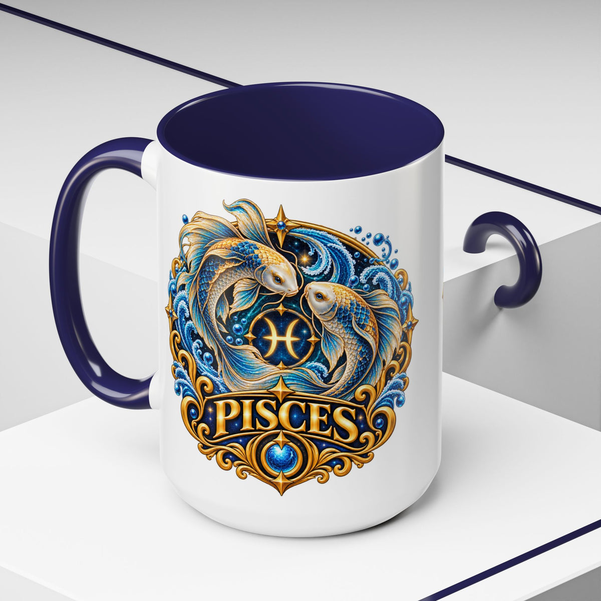 Pisces Zodiac Coffee Mug — Decorative Accent Astrology Mug (11/15oz)