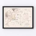 Vintage Map of the Battle of Marengo, 1800