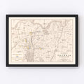 Vintage Map of the Battle of Trebbia, 1799