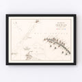 Vintage Map of the Battle of the Nile, 1798