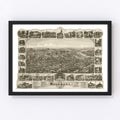 Vintage Map of Woodbury, New Jersey 1886