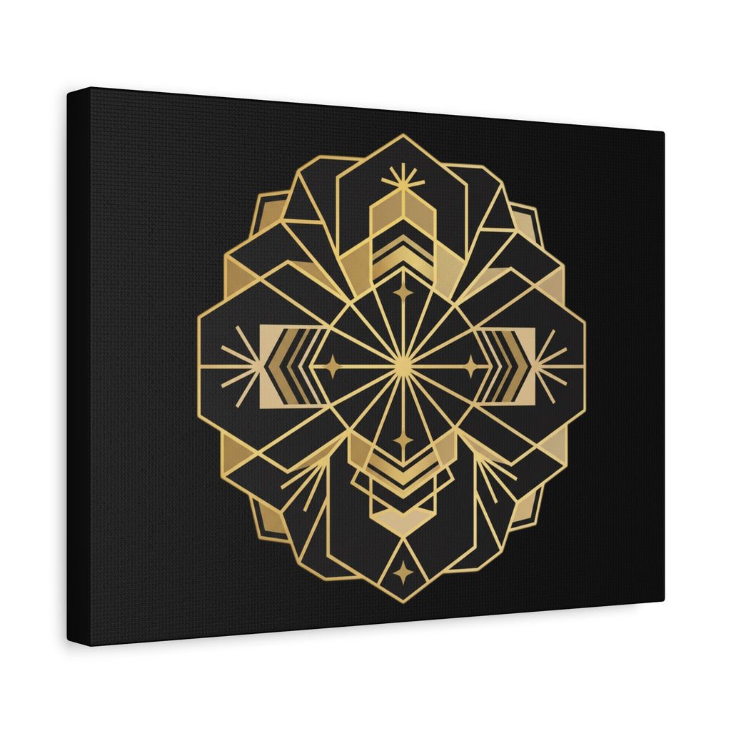 Gold Geometric Mandala Canvas