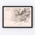 Vintage Map of the Siege of Tarragona, 1811
