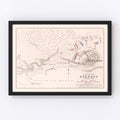 Vintage Map of the Battle of Barossa, 1811