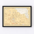 Vintage Map of Rupert's Land on Hudson Bay, 1862