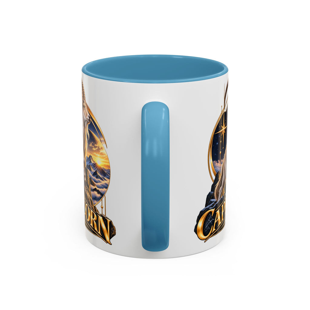Capricorn Zodiac Coffee Mug — Astrological Goat Accent Mug (11/15oz)