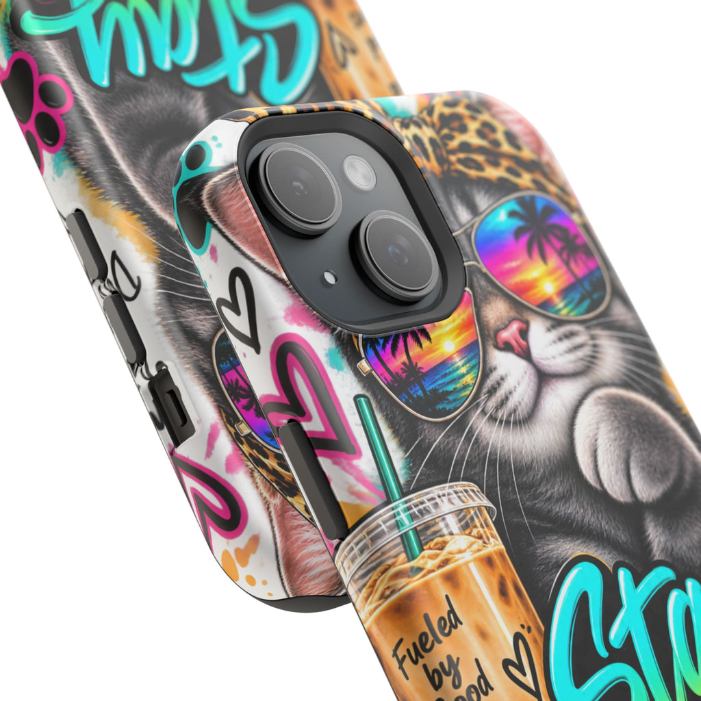 Phone Case — "Stay Pawsitive" Cat Impact-Resistant Case