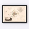 Vintage Map of Rutland England, 1831