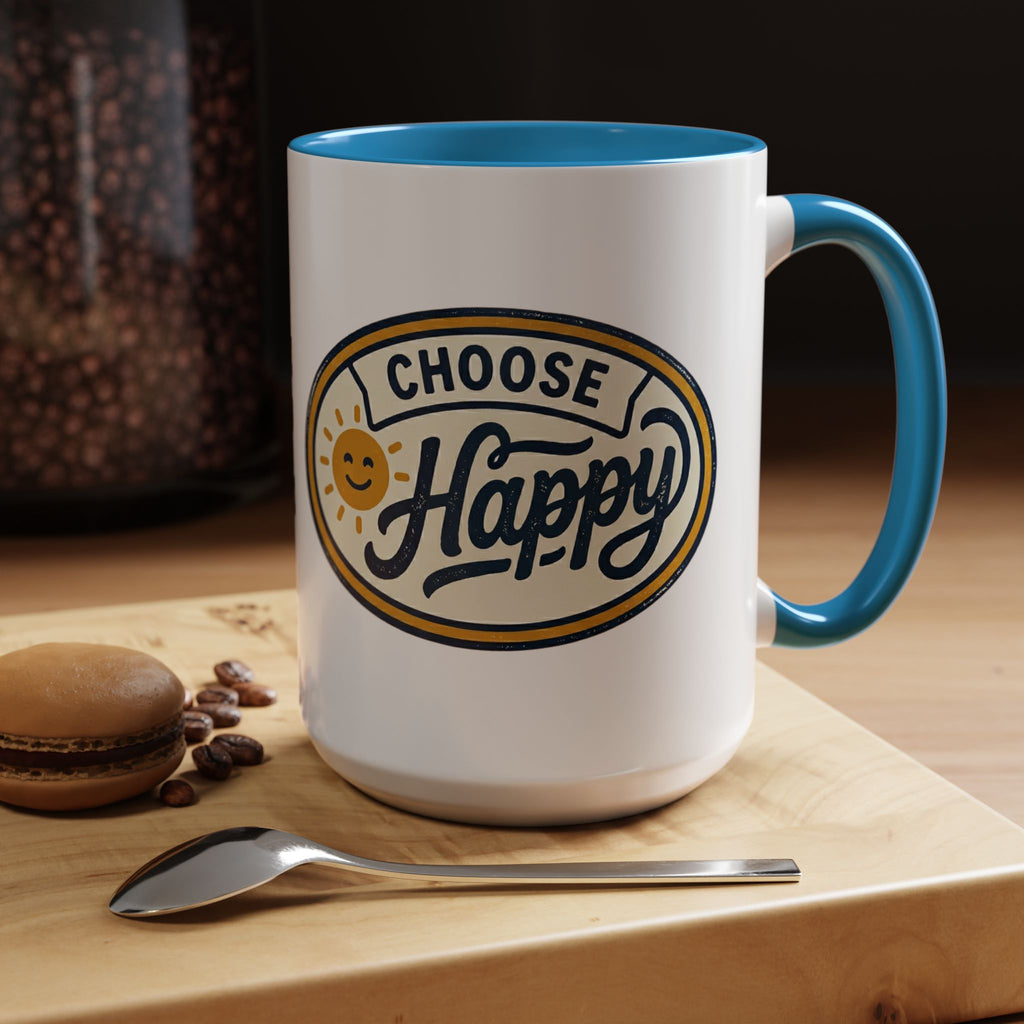Choose Happy Coffee Mug — Inspirational Ceramic Accent Mug (11/15oz)