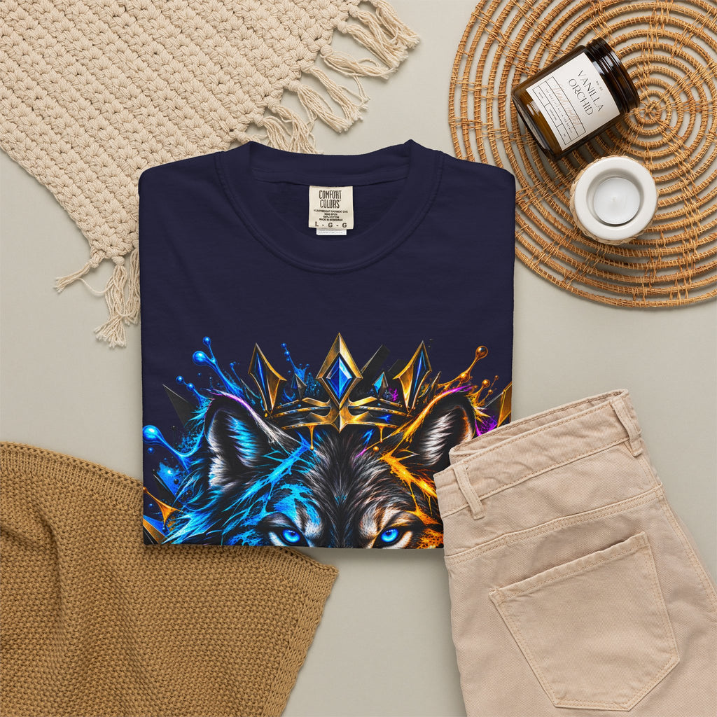 Wolf Head Graphic T-Shirt — Colorful Splash Art Tee