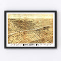 Vintage Map of Bethlehem, Pennsylvania 1878