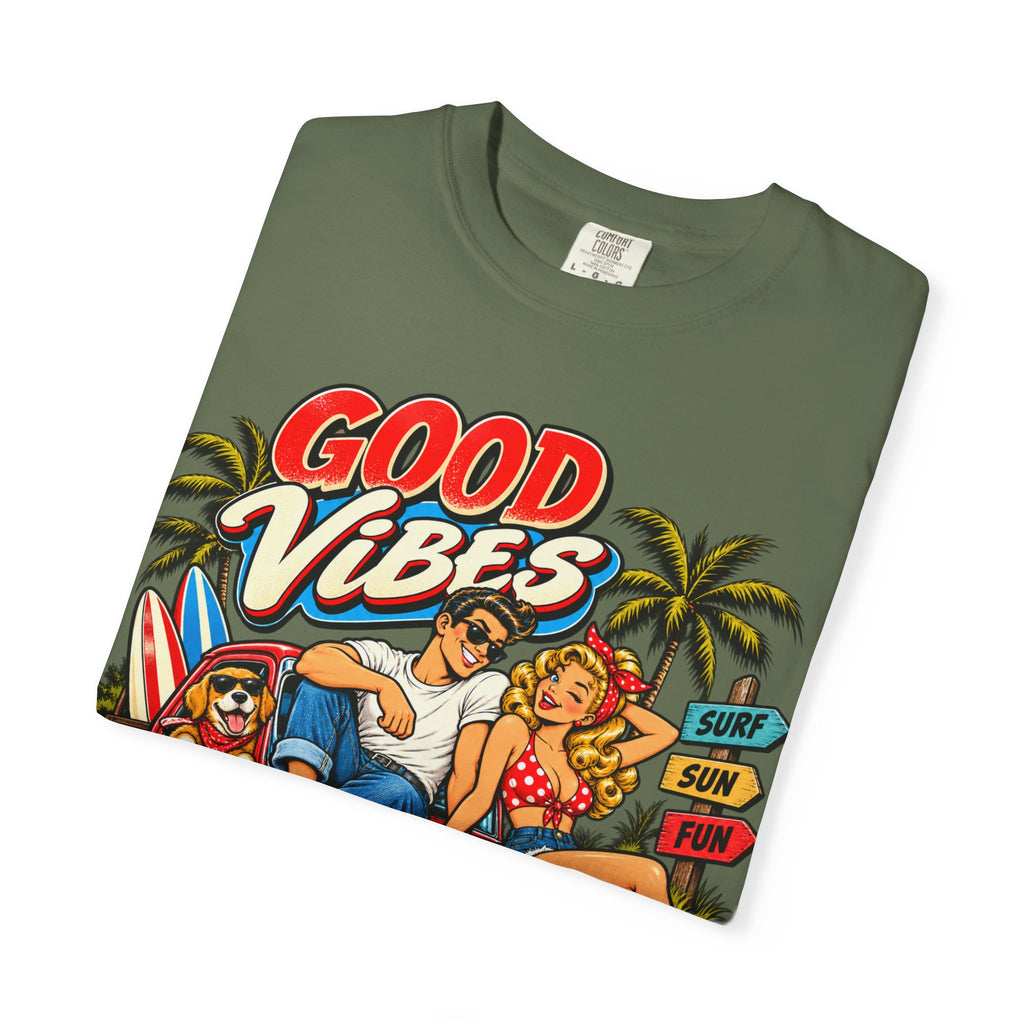 Good Vibes Retro Beach T-Shirt