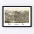 Vintage Map of Bradford, Pennsylvania 1895
