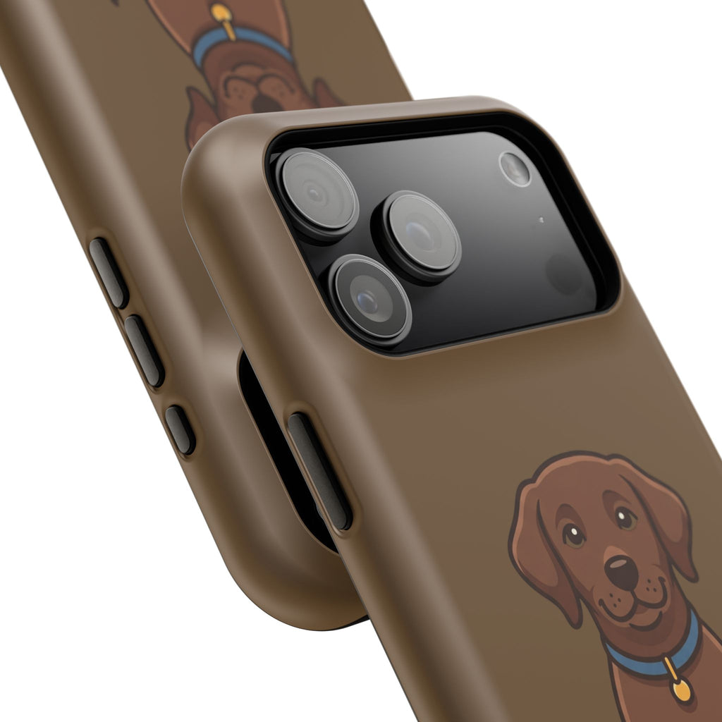 Chocolate Labrador Phone Case — Cute Dog Impact‑Resistant iPhone Cover
