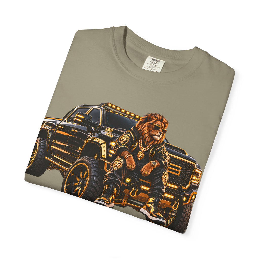 Lion Truck Graphic T-Shirt — Bold Off‑Road Crew Tee