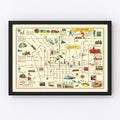 Vintage Map of Baltimore, Maryland 1929