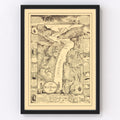 Vintage Map of West Point, 1943