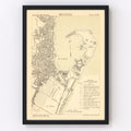 Vintage Map of Mesen, Belgium 1884