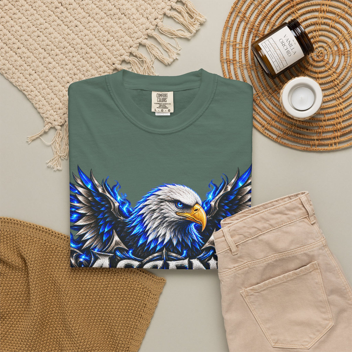 Ascend Eagle T-Shirt — Bold Blue Eagle Graphic Tee