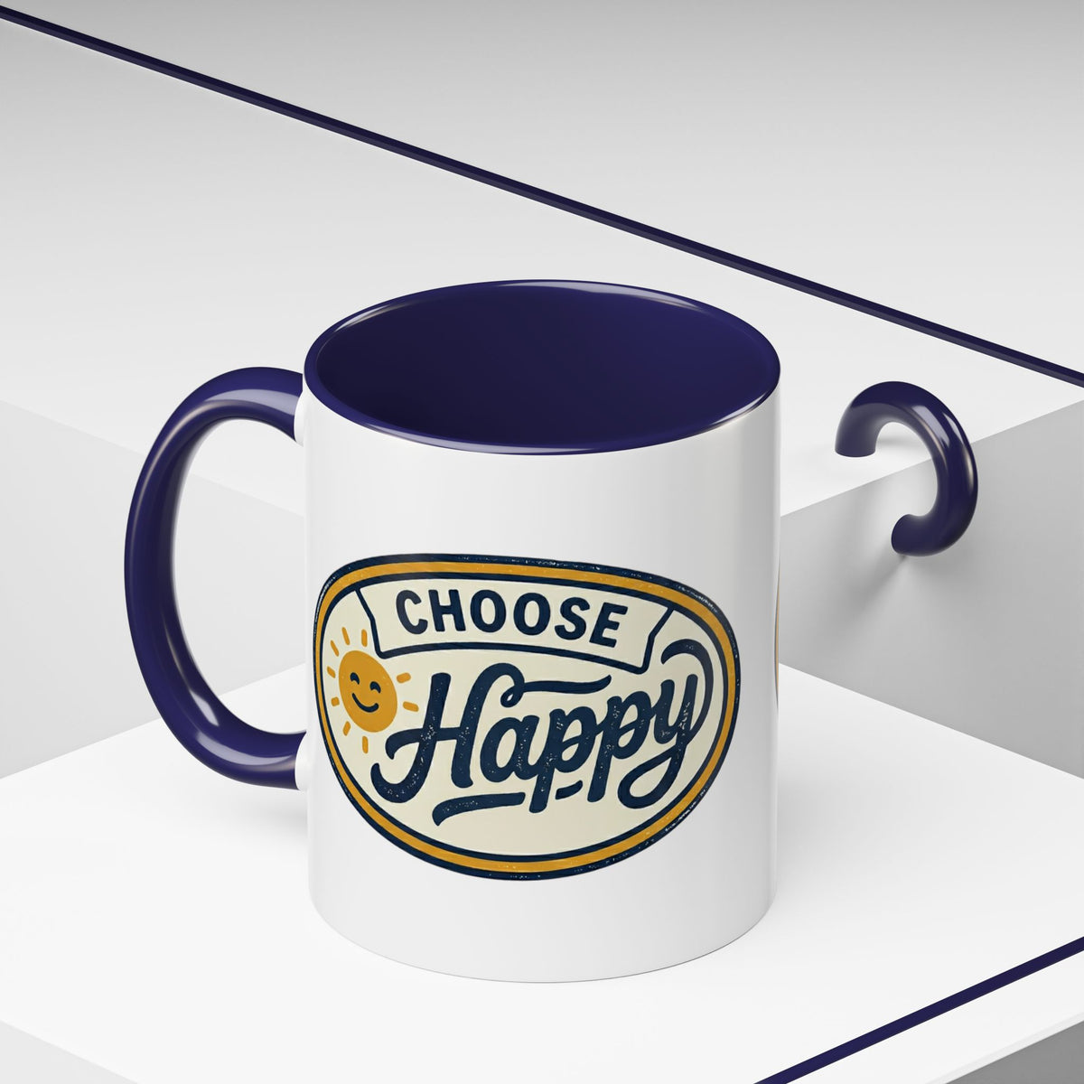 Choose Happy Coffee Mug — Inspirational Ceramic Accent Mug (11/15oz)