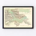 Vintage Map of Pasaia, Spain 1888