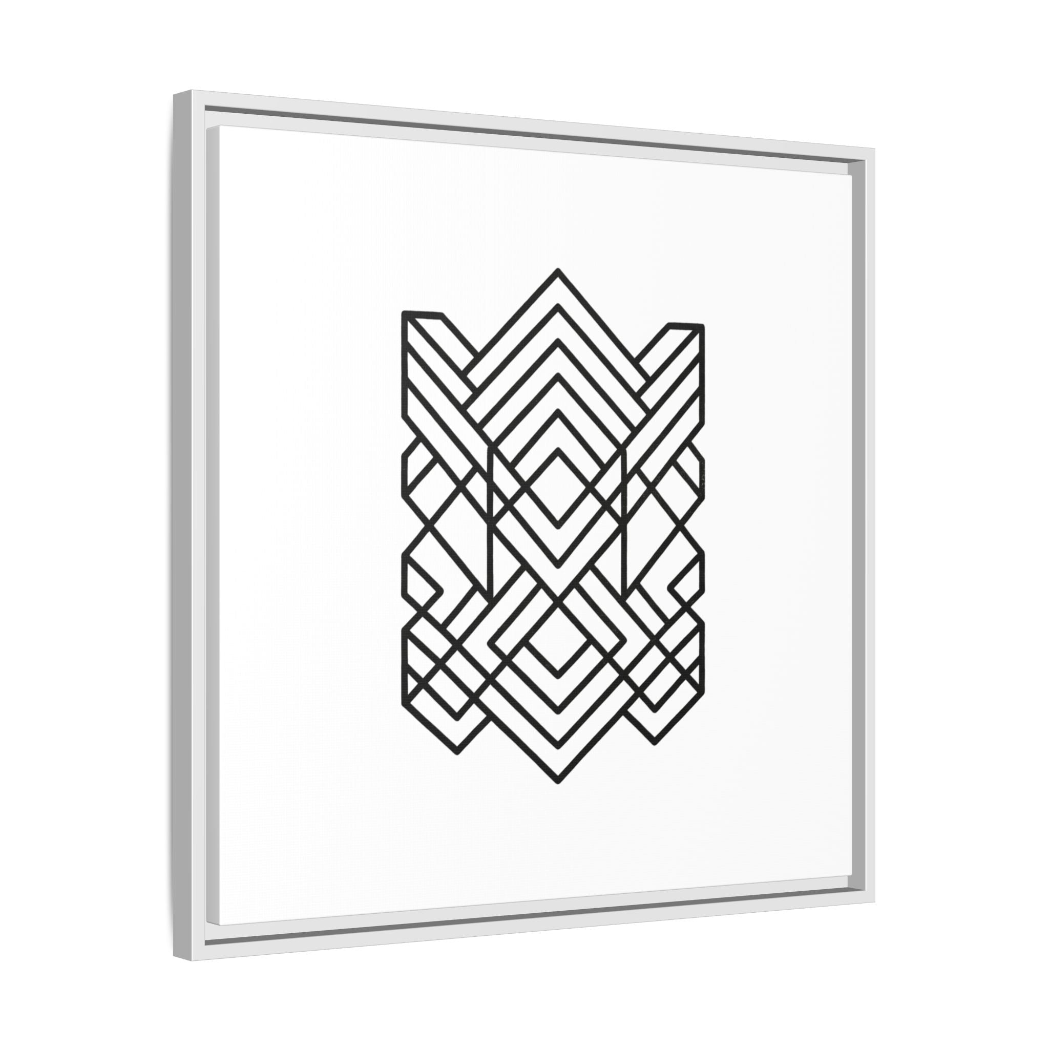 Framed Geometric Art Canvas
