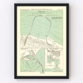 Vintage Map of Chennai, India 1884