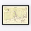 Vintage Map of Alexandria Egypt, 1882