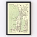 Vintage Map of Oran, Algeria 1886