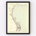 Vintage Map of Odesa, Ukraine 1874