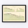 Vintage Map of Rijeka, Austria 1883