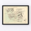 Vintage Map of Le Havre, France 1886