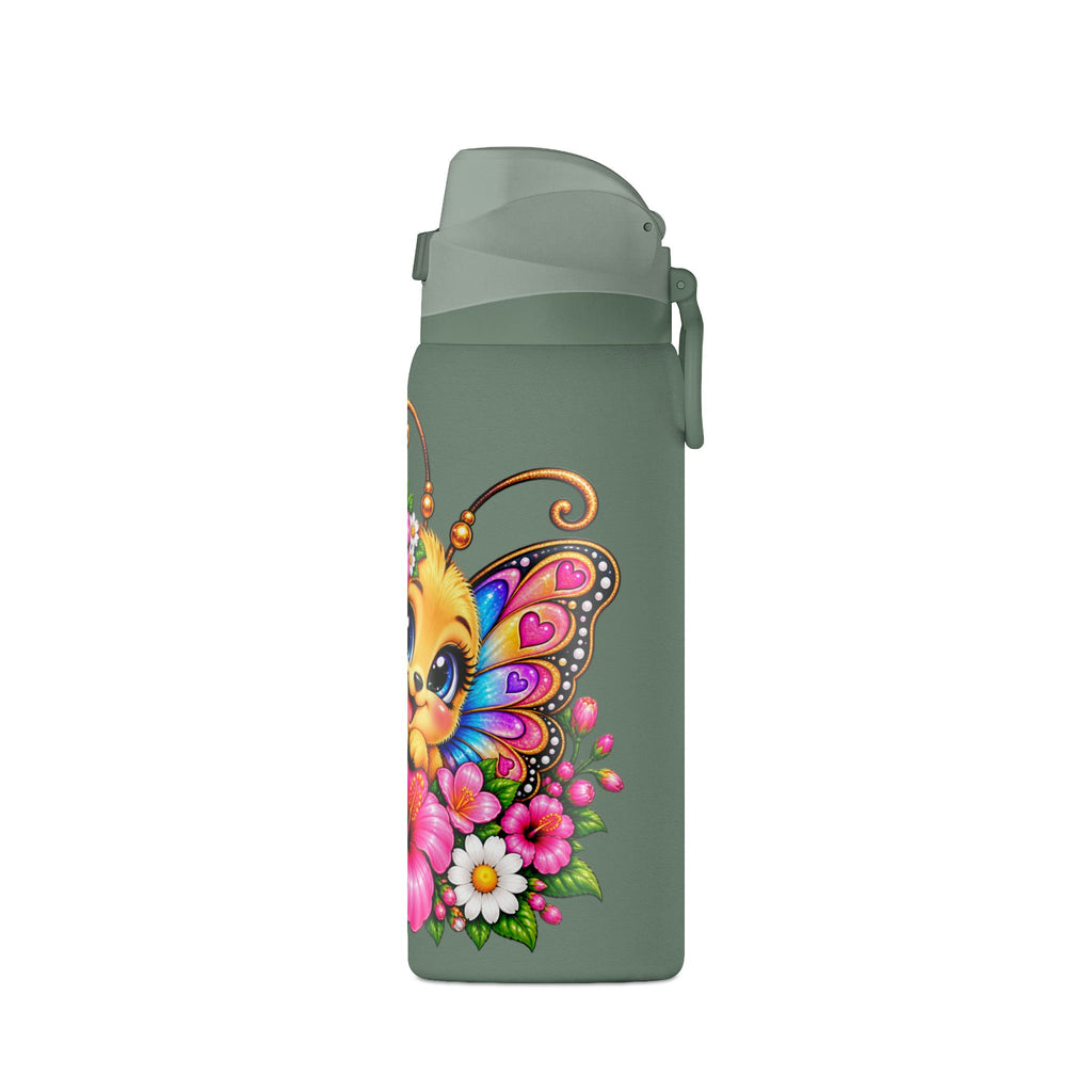 Floral Butterfly Insulated Water Bottle 32oz